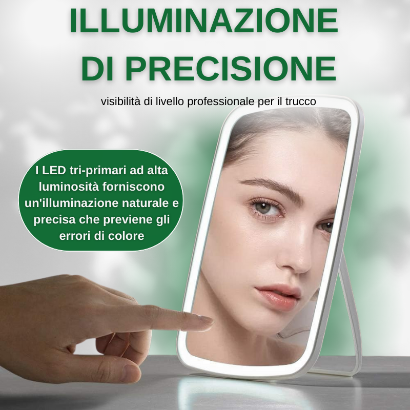 Specchio per il trucco a LED con interruttore dimmer touch