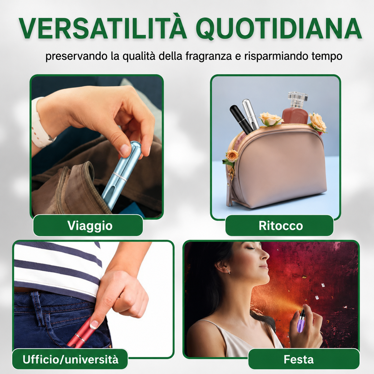 Spray di profumo da viaggio ricaricabile