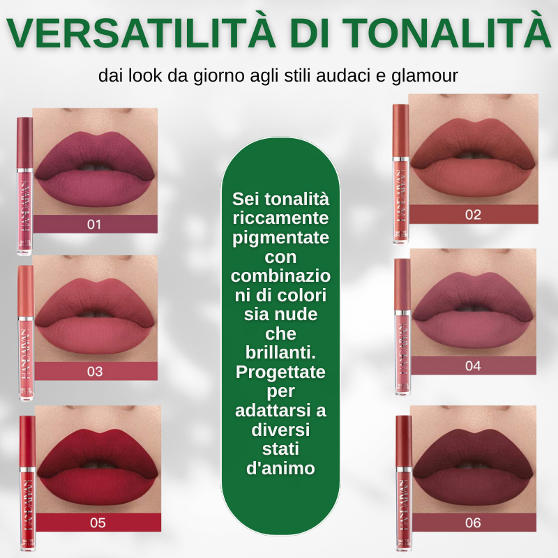 Set di 6 rossetti liquidi opachi