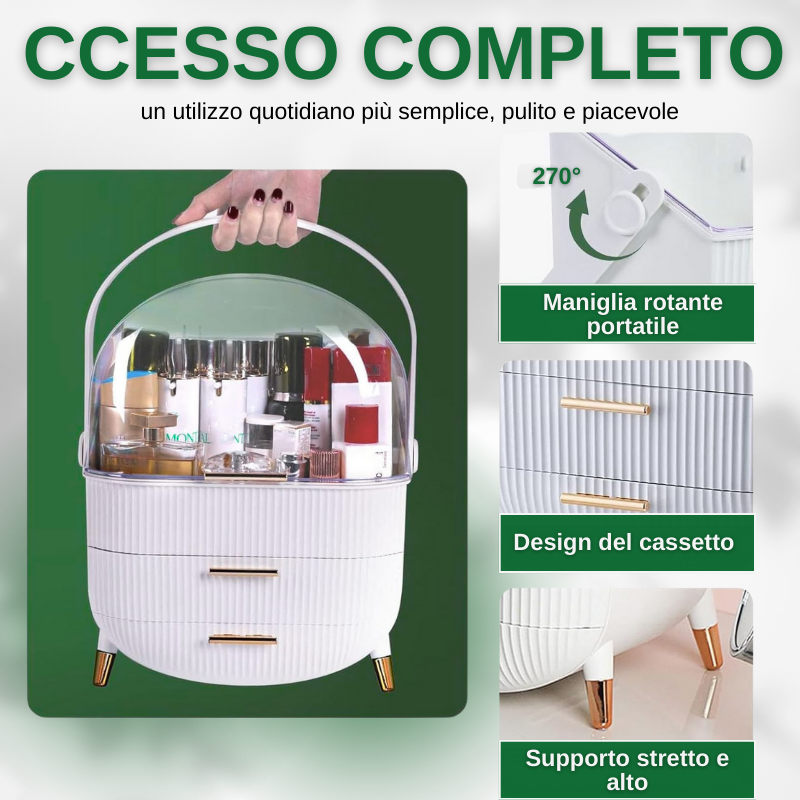 Scatola portaoggetti per cosmetici multifunzione