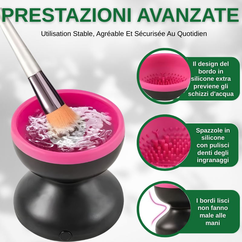 Pulitore elettrico per pennelli da trucco