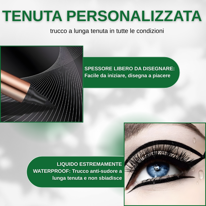 Eyeliner impermeabile a doppia punta ad asciugatura rapida