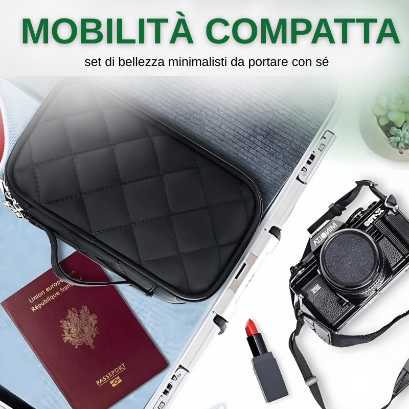 Borsa cosmetica impermeabile a doppio strato da donna