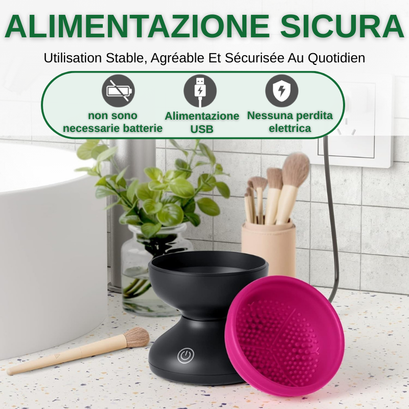 Pulitore elettrico per pennelli da trucco