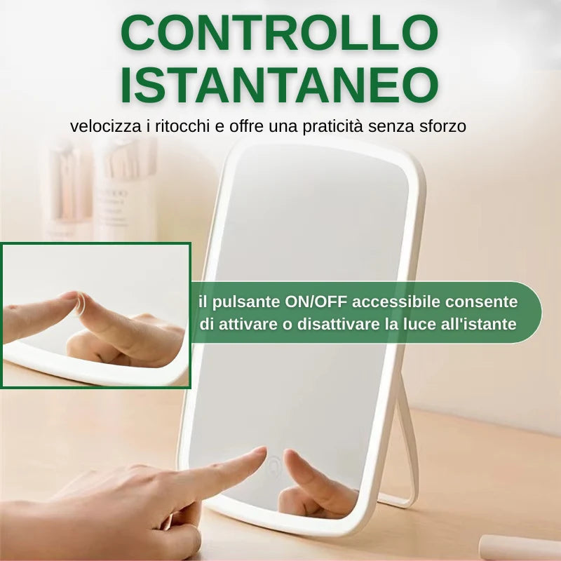 Specchio per il trucco a LED con interruttore dimmer touch