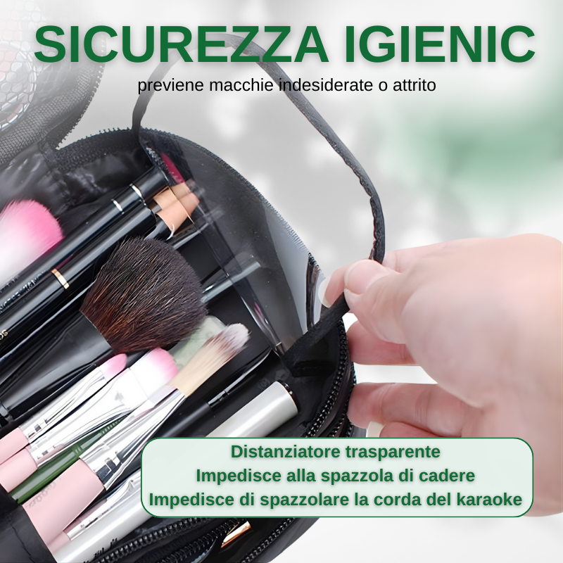 Borsa cosmetica impermeabile a doppio strato da donna