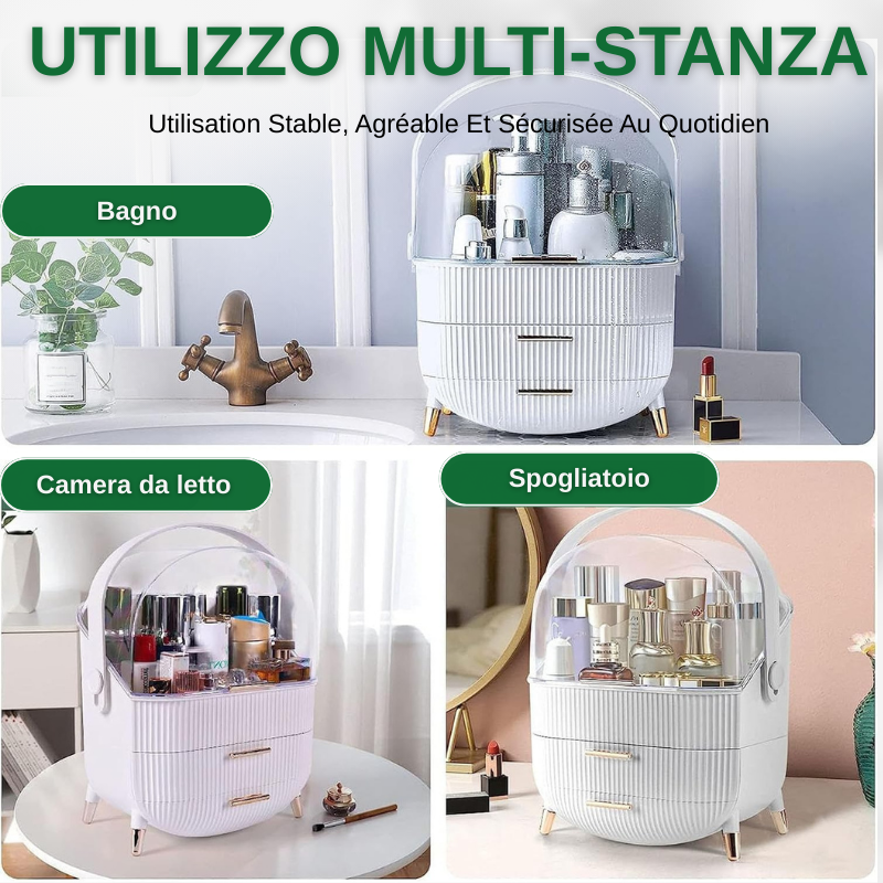 Scatola portaoggetti per cosmetici multifunzione