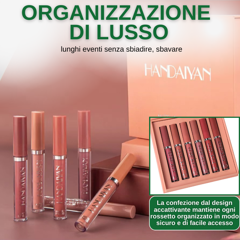 Set di 6 rossetti liquidi opachi