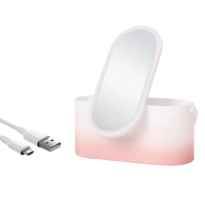 Organizer da viaggio portatile per trucchi con LED